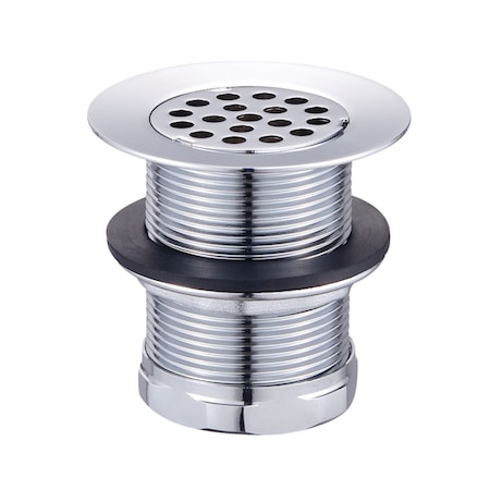 Kingston Brass 2Inch Brass Grid BarUtility Sink Drain, Polished Chrome KBU1001